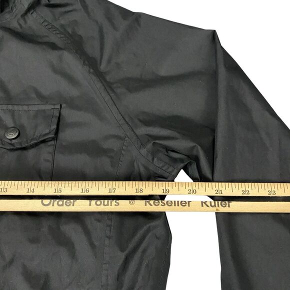 Woolrich Jacket Windbreaker Full Zip Rain Coat Hooded Women’s Small Black - Picture 9 of 16